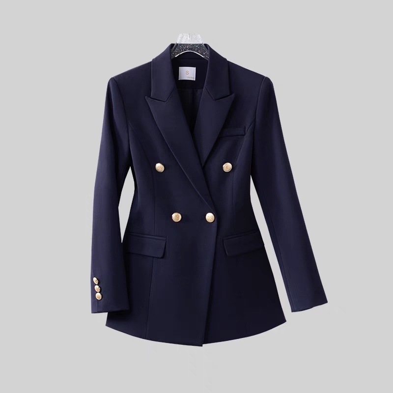 F329Chic Female Black Mini Blazer - Perfect Fit for College Students
