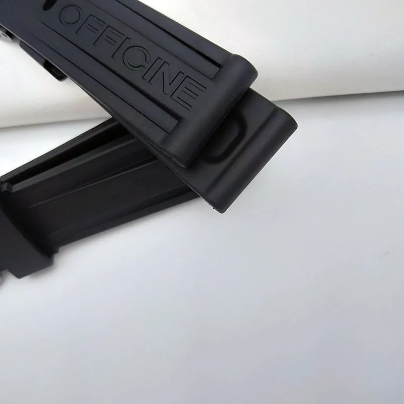 Top quality 24mm 26mm Nature Rubber Watchband for LUMINOR 1950 Men Watch PAM441/1312/0359 Strap Watch Band Water Proof Bracelet 250324