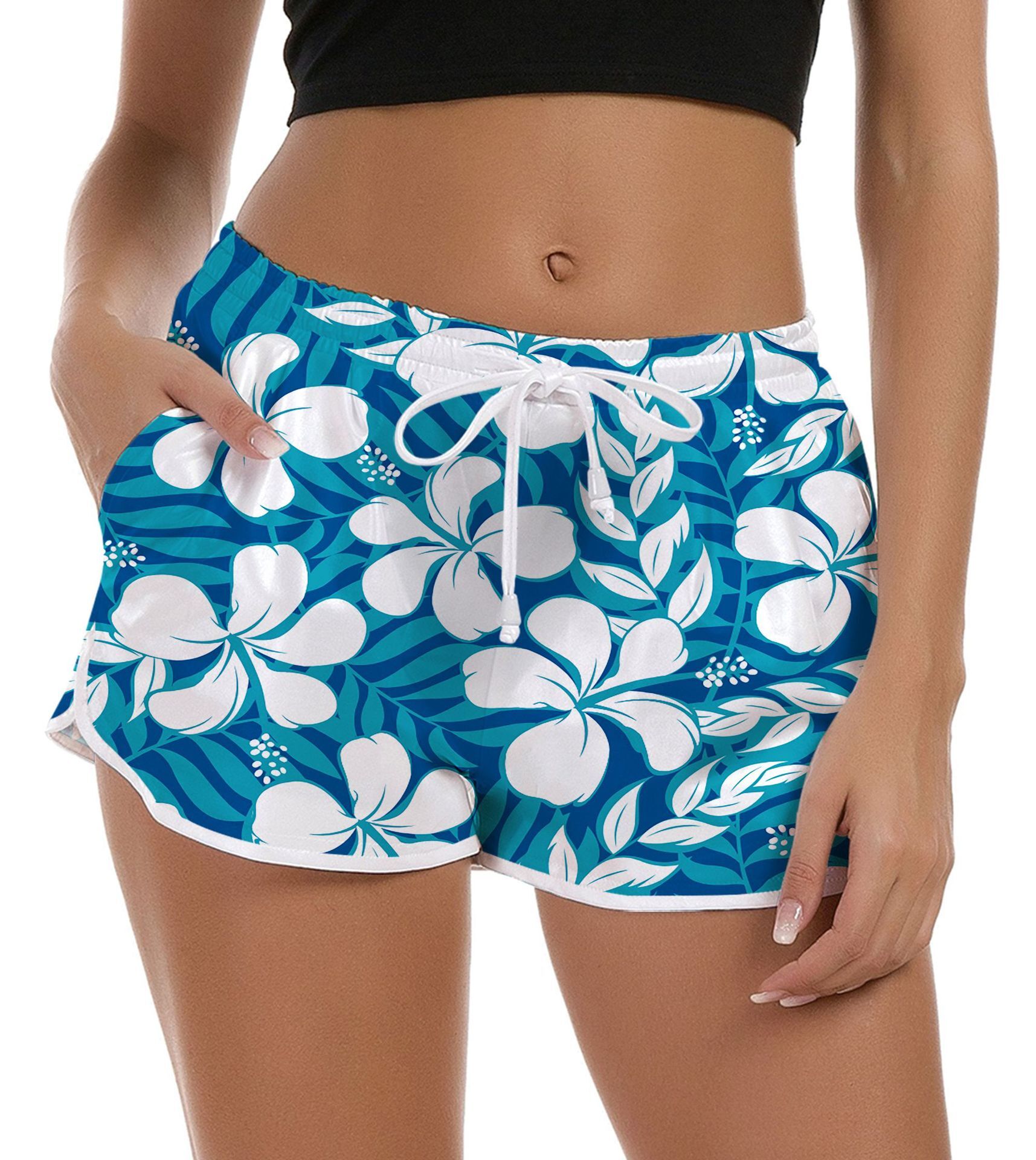 Top quality Brand High Quality New Style Free Delivery Designer Bag 3D digital printed women's trendy and fashionable hot spring beach shorts, ca