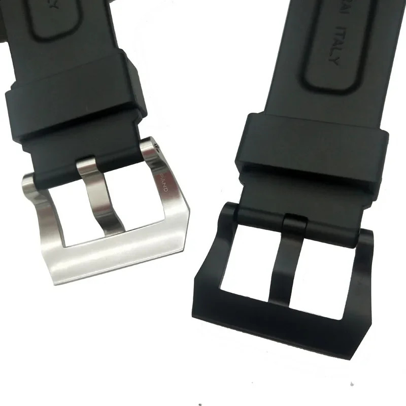 Top quality 24mm 26mm Nature Rubber Watchband for LUMINOR 1950 Men Watch PAM441/1312/0359 Strap Watch Band Water Proof Bracelet 250324
