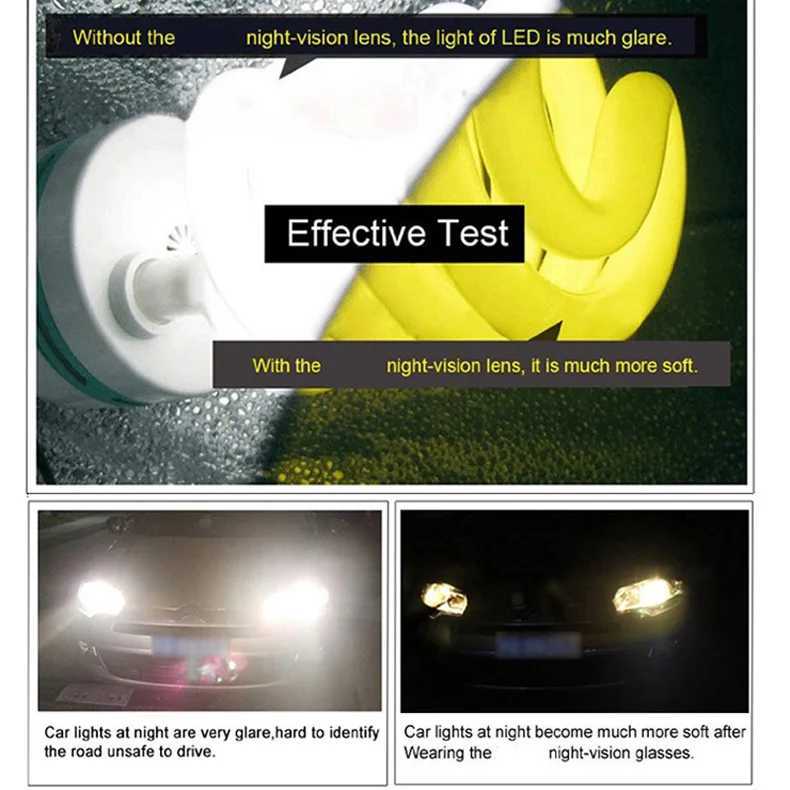 High quality high-definition polarized sunglasses yellow lens night vision sunglasses driving goggles anti glare sunglasses Y250329
