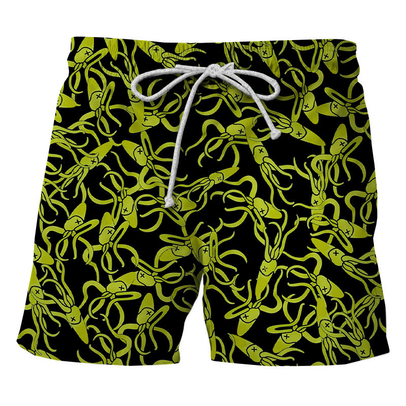 Brand High Quality New Style Free Delivery Designer Bag 2025 New Men's Beach Shorts 3D Creative Printed Casual Style With Side Pockets Swimming T