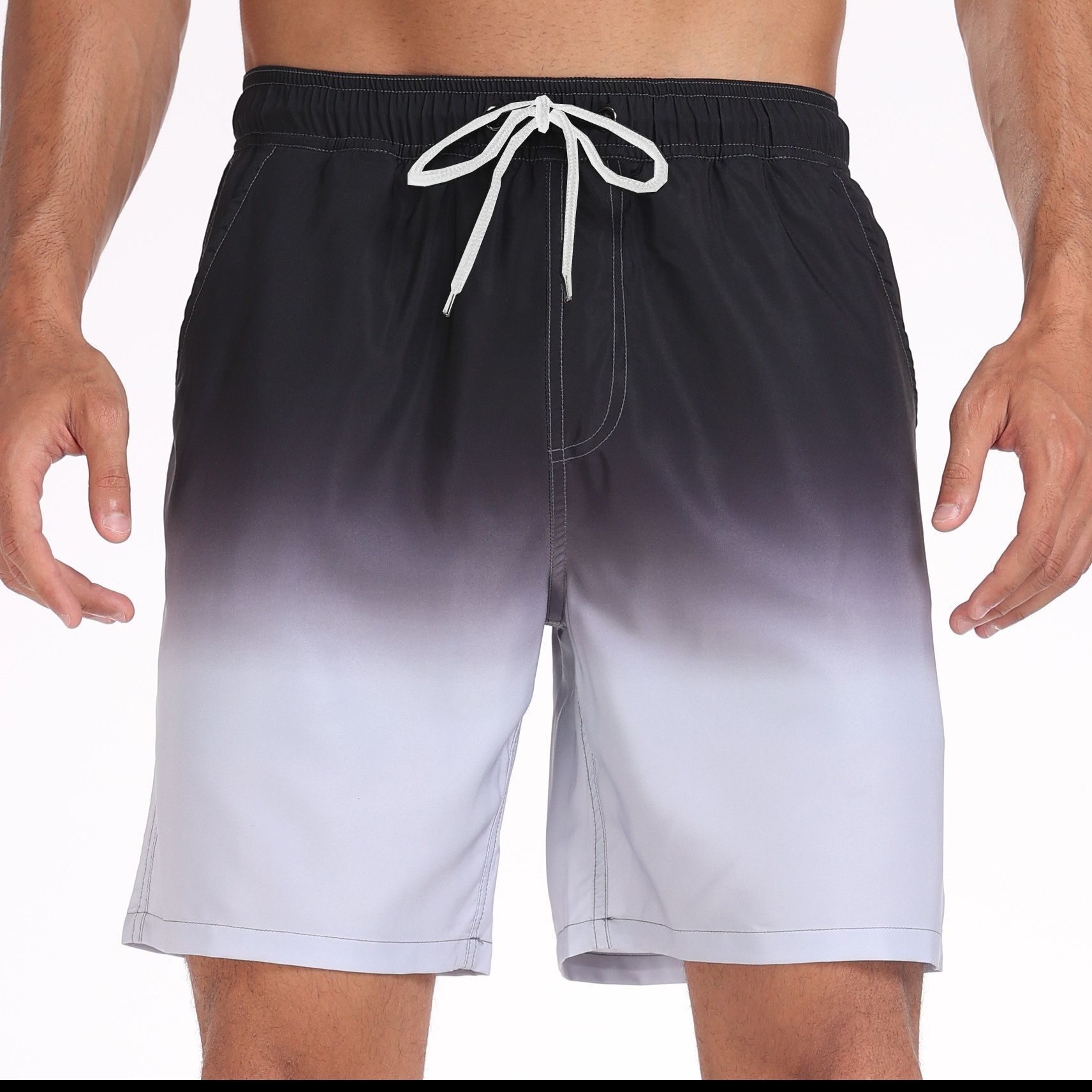 Brand High Quality New Style Free Delivery Designer Bag Summer Men's Gradient Color Light And Thin Quarter Pants, Youth Trend Straight Tube Loose