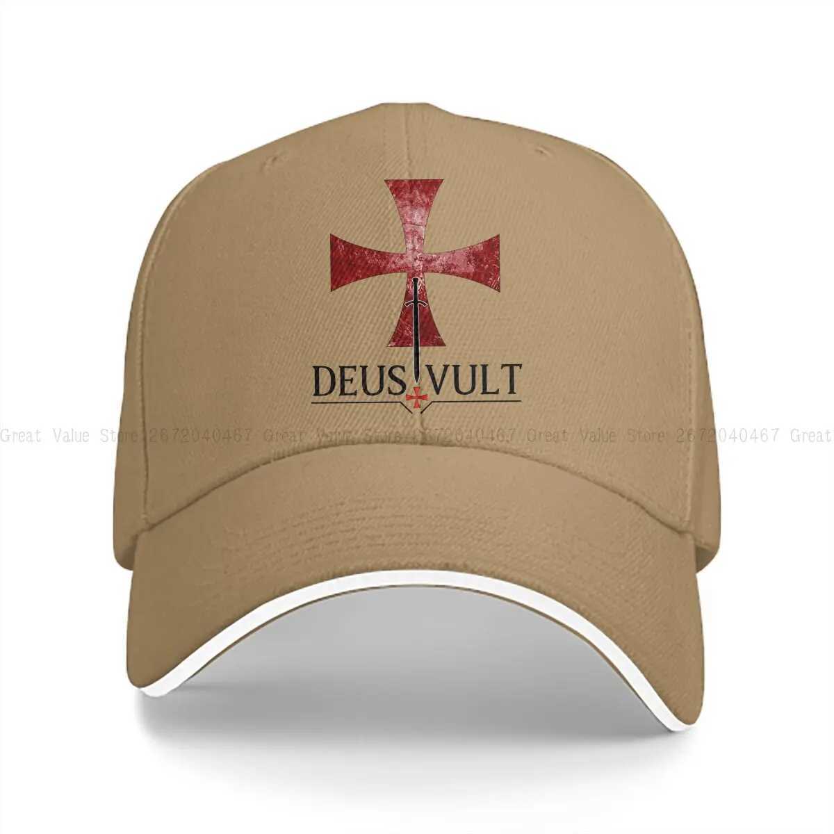 Knights Templar Multicolor Hat Peaked Mens Cap Templar DEUS VULT Personalized Visor Protection Hats Z250329