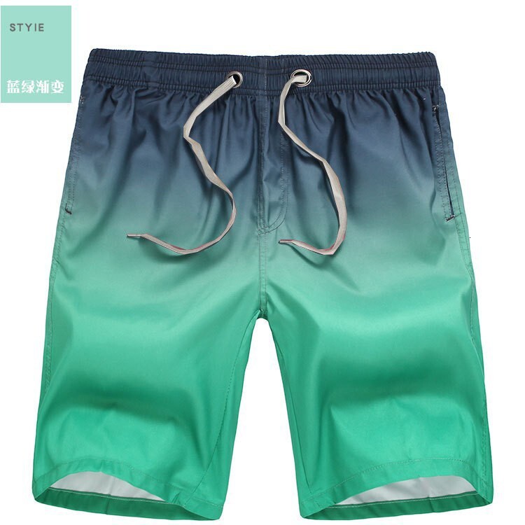 Brand High Quality New Style Free Delivery Designer Bag Summer Men's Gradient Color Light And Thin Quarter Pants, Youth Trend Straight Tube Loose