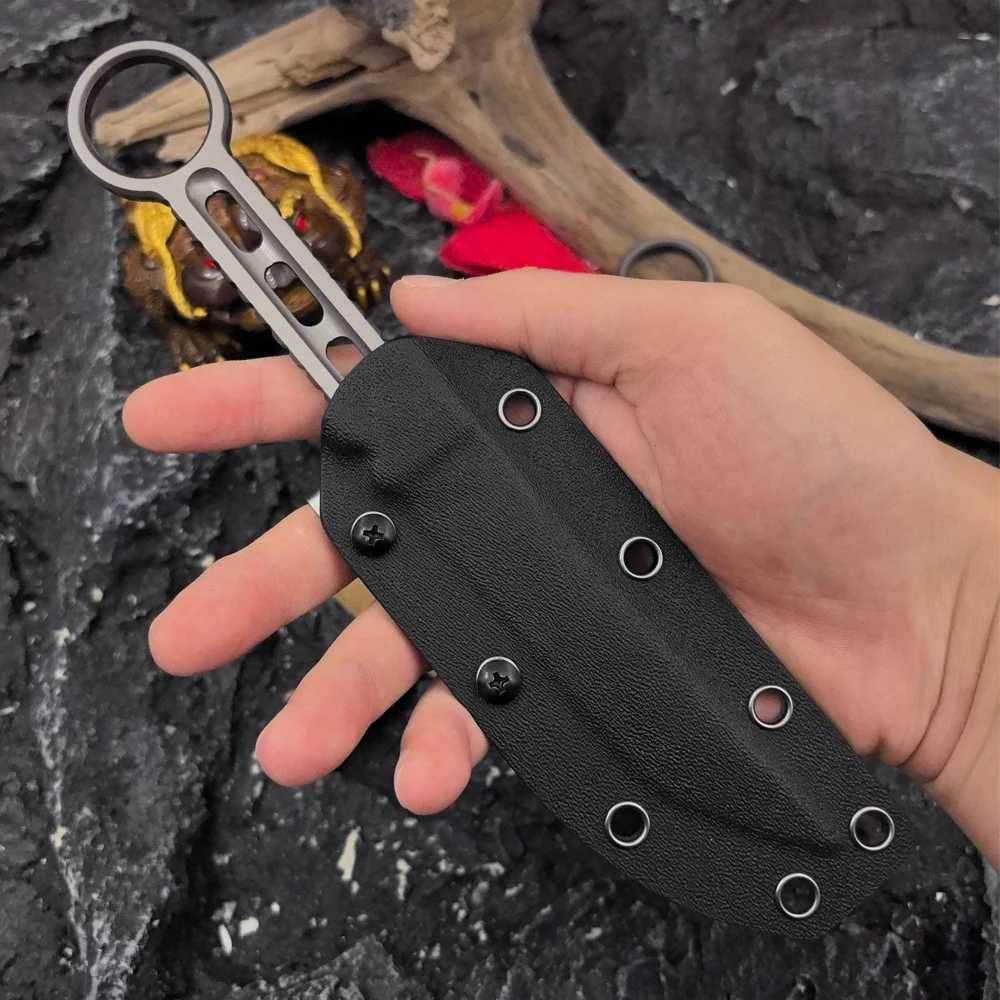 Full Tang Tactical Fixed Blade Knife With Sheath Outdoor Personal Defense Equipment Survival Knives Military Grade Hunting KnifeZ250329
