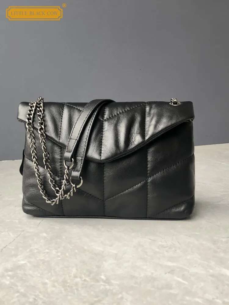 Elegant Women Bagsain Soft Sheepskin Genuine Leather Handbag Ladies Fashion Single Shoulder Designer Messenger Bag