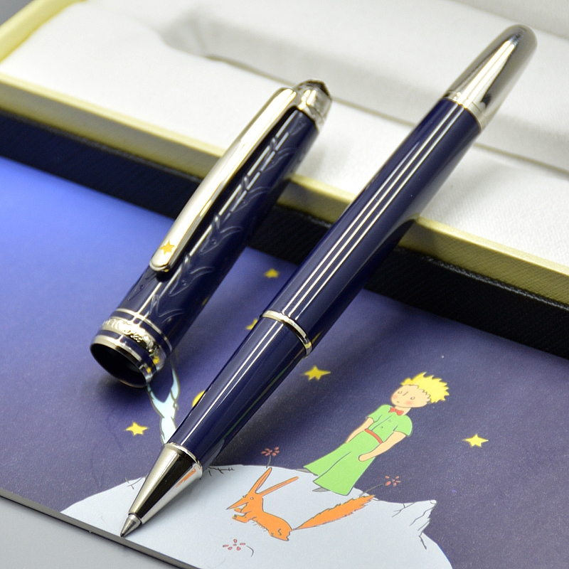 163 Blu e Argento Penna a SferaPenna RollerPenna Stilografica promozione cancelleria da ufficio penna elegante regalo compleanno