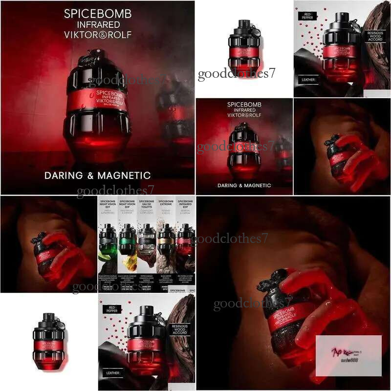 Solid Perfume Viktor Rolf Spicebomb Infrared Eau Parfum Woody Spicy Cologne For Men With Notes Of Leather Cinnamon 3 Fl Oz Drop De Otylz
