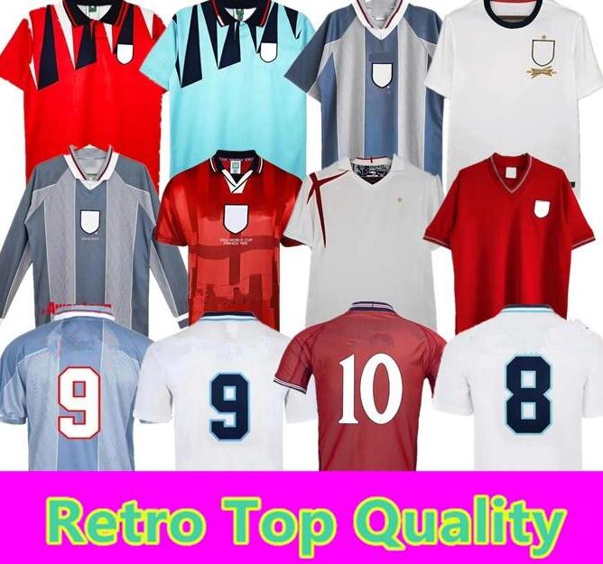 Englands Retro Soccer Jerseys 82 84 87 89 90 91 92 94 95 96 98 2002 2004 2006 2010 2012 2013 football shirt T KANE ROONEY OWEN MOORE LINEKER