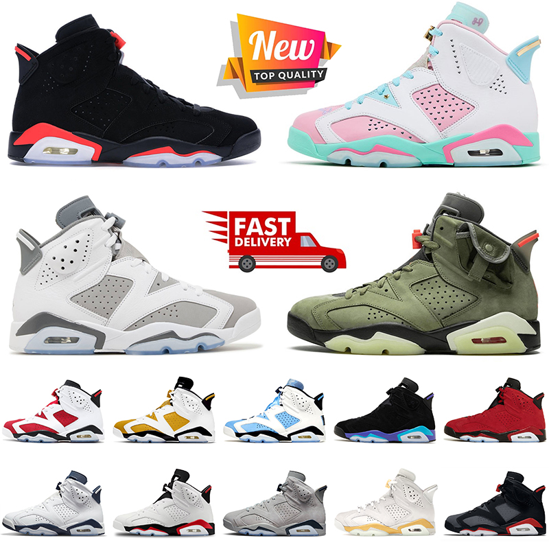 Top Quality Black Infrared 6s Basketball Shoes 6 Doernbecher Cool Grey Aqua Ochre Red Toro Bravo Oreo Midnight Navy Women Mens Trainers dhgate Sports Sneakers