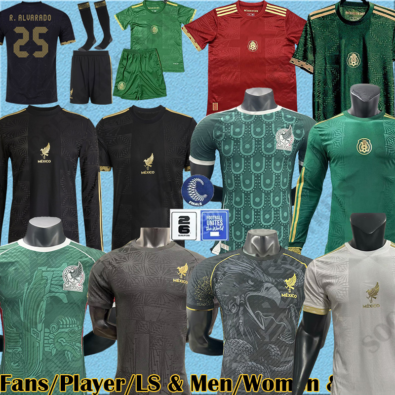 25 26 MeXiCO Gold Cup Soccer Jerseys CHICHARITO 2025 2026 National Team Football Shirt Men Kids Kit Home Away Camisetas Copa America Maillot Mexique GIMENEZ