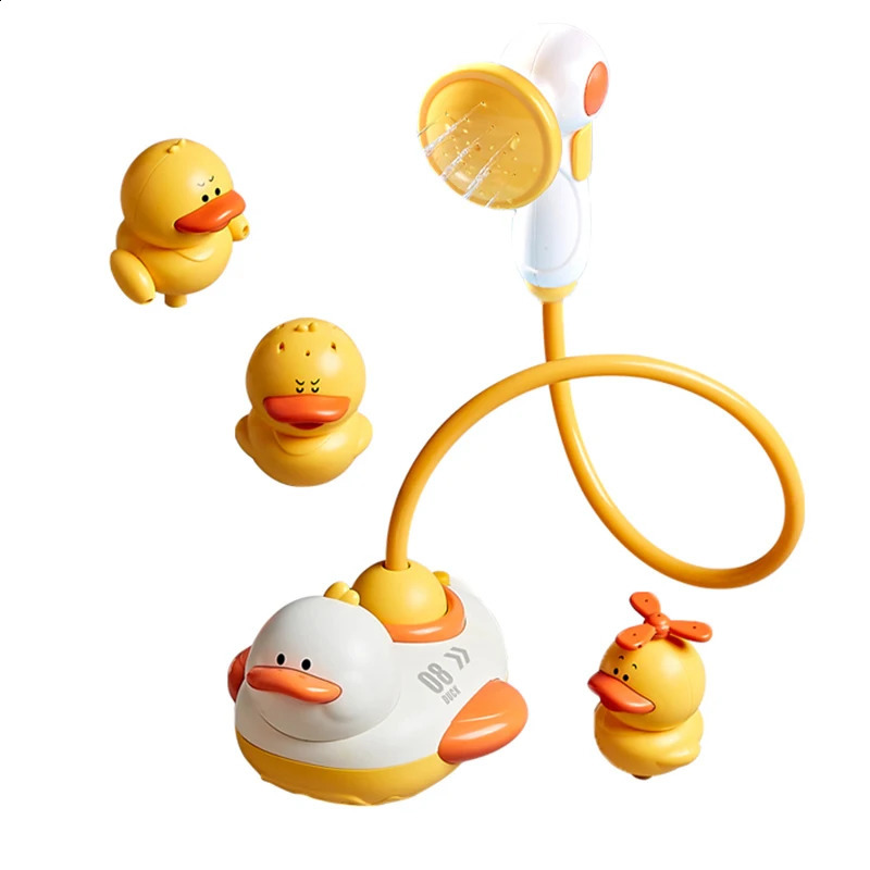 Baby Cartoon Duck shower Classic Shower Bath Toy Animal Sprinkle Bathroom Swimming Bathing Shower Educational Toys For Kid Gift 250328bj