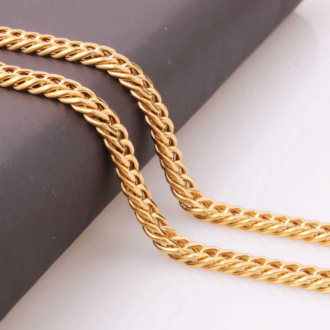 HNSP 10MM Stainless Steel Cuban Chain Necklace Mens Street Hip Hop Jewelry Accessories Y250329