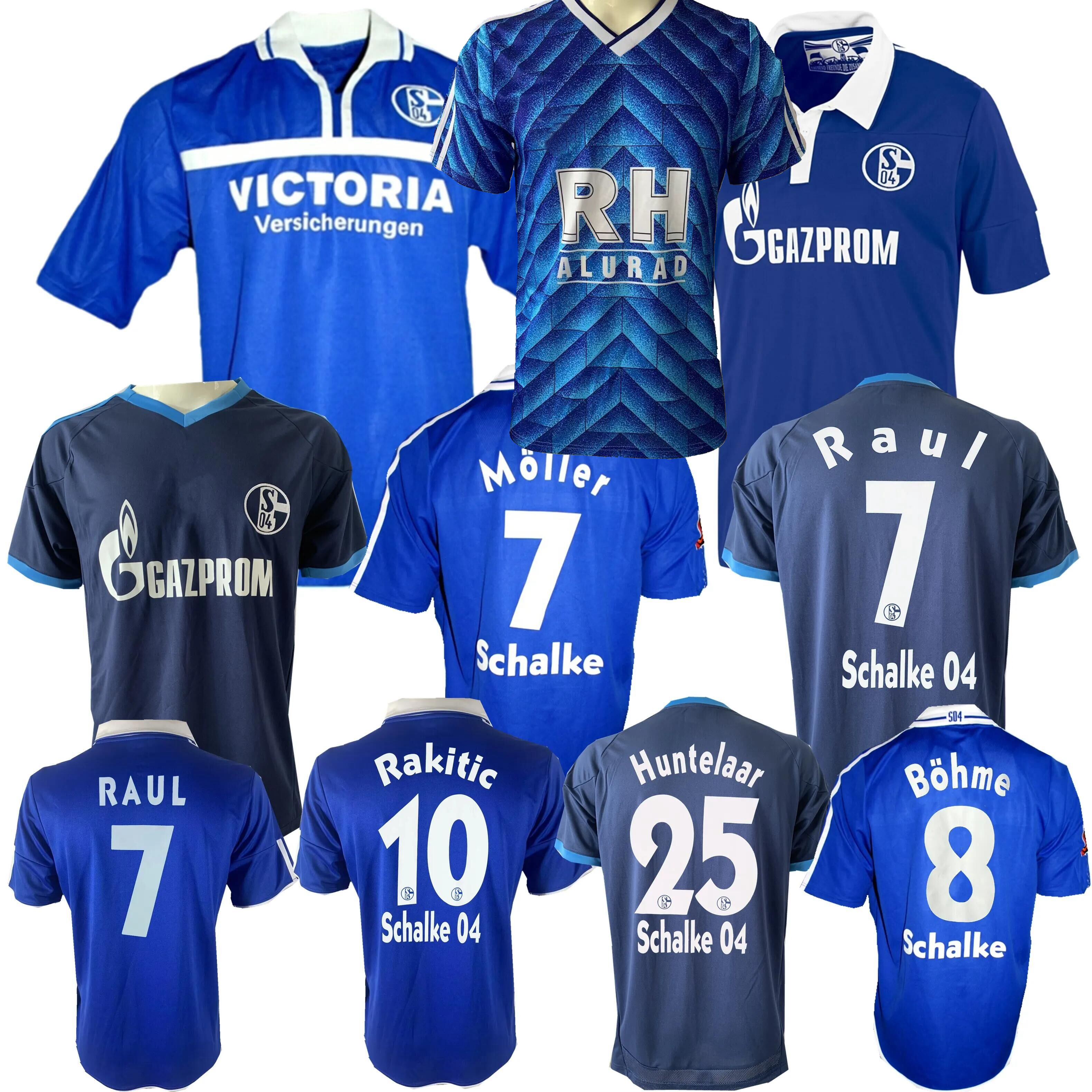 2000 2002 2010 2011 2012 FC Schalke 04 retro Soccer Jerseys Moller Raul Rakitic Farfan Uchida Huntelaar classic vintage football shirt