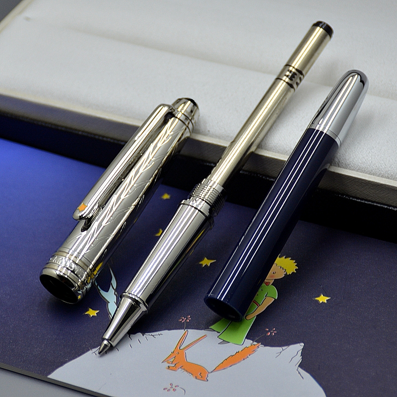 163 Blu e Argento Penna a SferaPenna RollerPenna Stilografica promozione cancelleria da ufficio penna elegante regalo compleanno