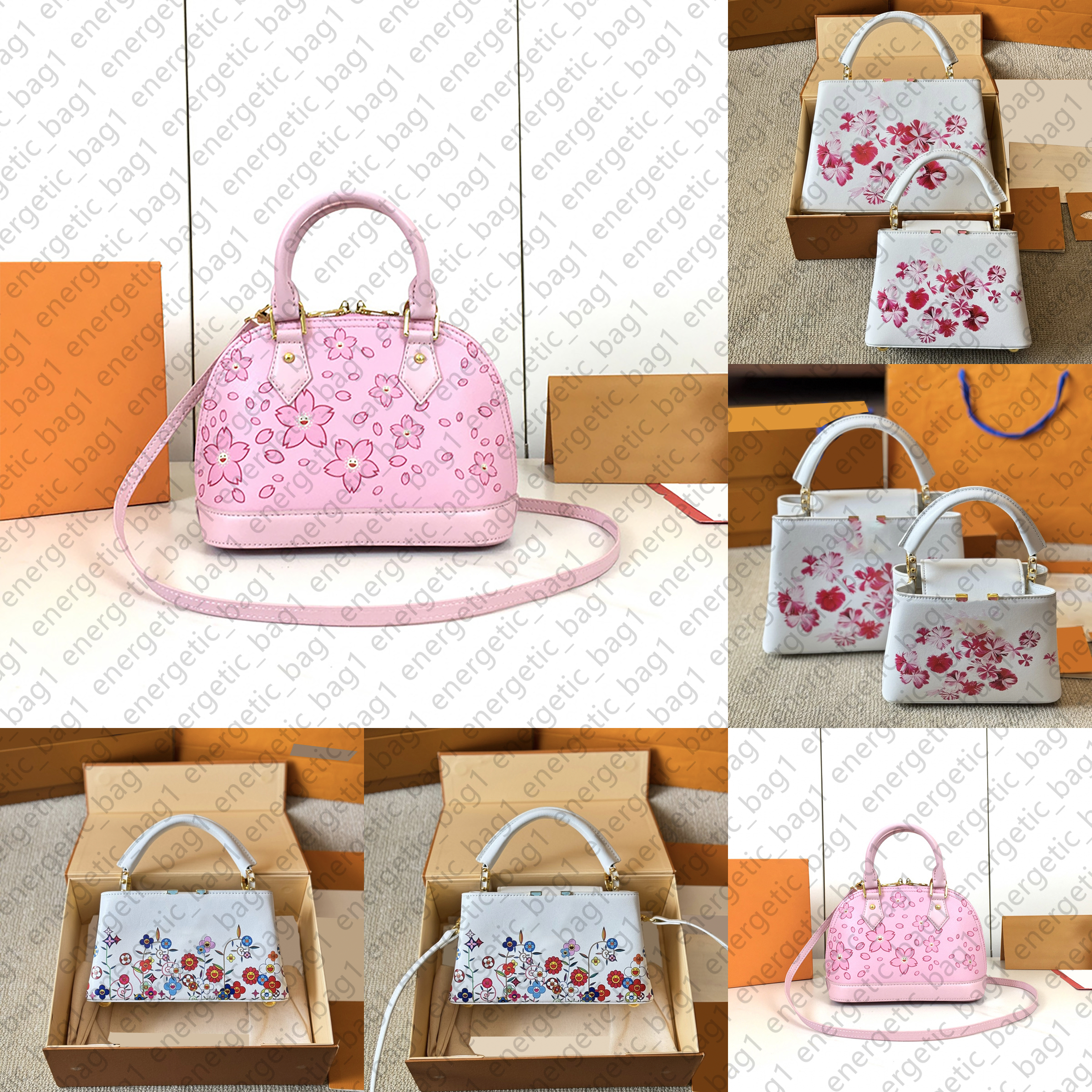 Designers Bags Newest Stlye Murakami Takashi Bag fashion Shoulder Bag Waist purse Bags pocket handbags Crossbody Bags Pink Flower Bag Shell Bag Evening Bags Tote Bag