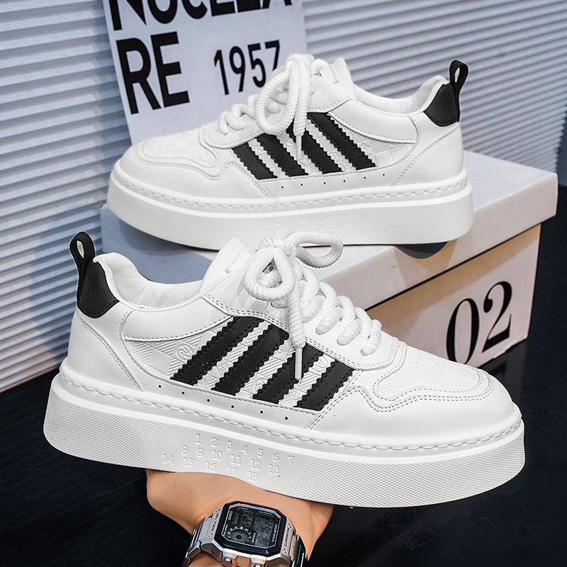 Trendy Men's 2025 Spring Summer New Collection Casual White Sneakers Minimalist Comfortable skate shoes Breathable Versatile hot Sporty Outdoor W