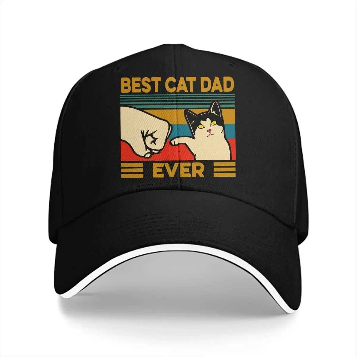 Summer Cap Sun Visor Vintage Best Dad Ever Hip Hop Caps Cat Lover Cowboy Hat Adjustable Peaked Hats Z250329