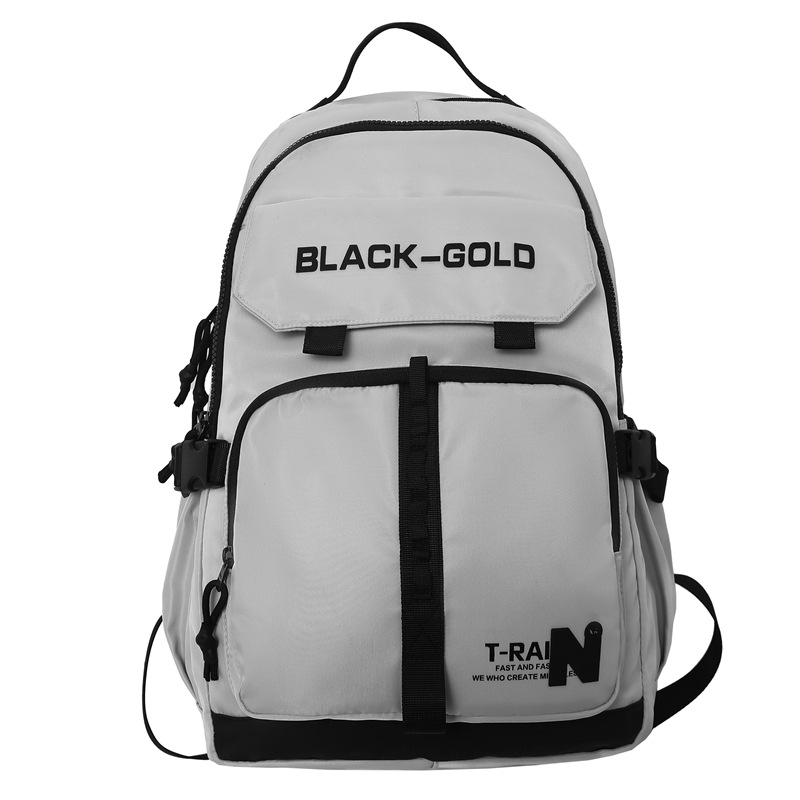 Backpack men and women large capacity middle school student bag light fashion college students fashionable cool travel backpack