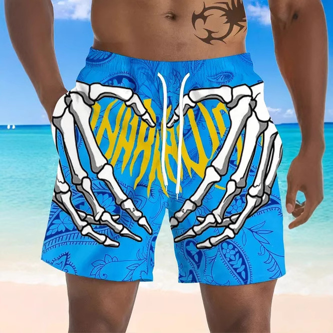 Top quality Brand High Quality New Style Free Delivery Designer Bag 2025 Summer Men's Quick Drying Beach Half Swim Pants, Black Casual Shorts