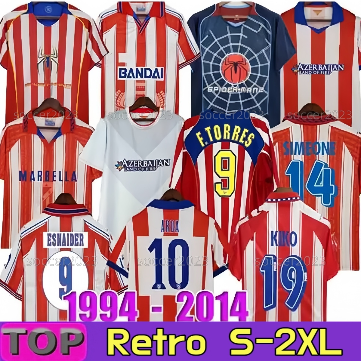 Soccer Jerseys Retro MADRIDS 94 95 96 97 03 04 05 10 11 13 14 15 Atletico vintage F.TORRES SIMEONE KOKE football shirts 1994 1995 1996 1997 2003 2004 2005 2010 2011 2013 GABL