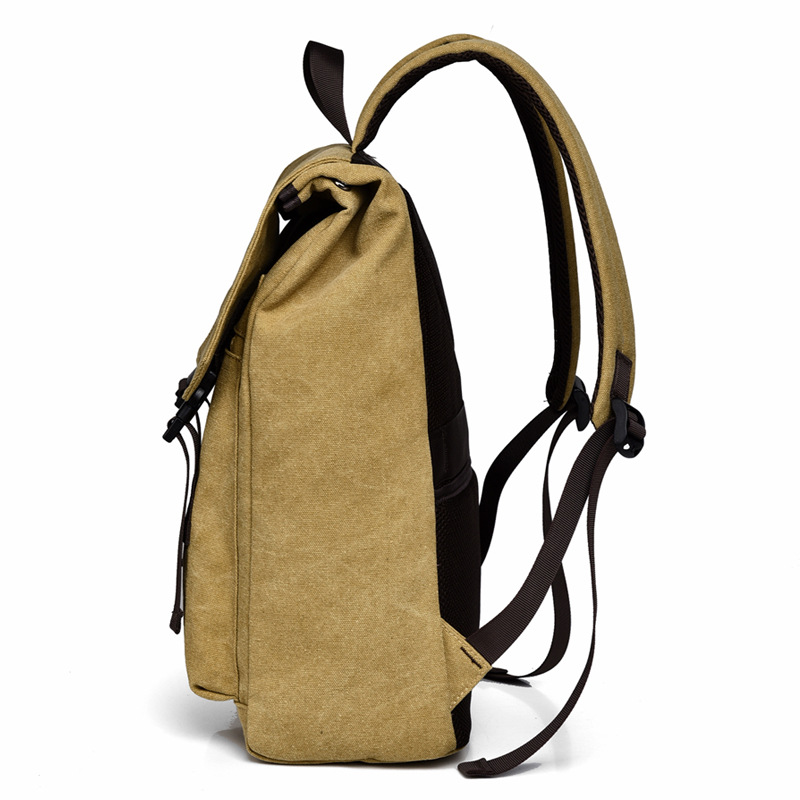 Schoolbag Backpack American casual computer bag Large capacity canvas commuter retro men's backpack 2025s hot