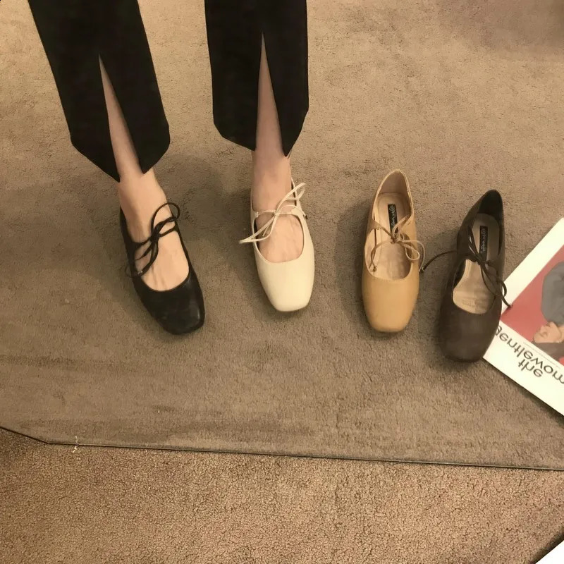 Bailamos Women Casual Flats Comfortable Soft Boat Shoes Loafers Ballerina Shallow Round Toe Ballet Flat Shoes Women Slip On Side 250328
