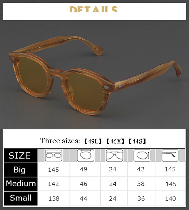 Johnny Depp polarized sunglasses for men Lemtosh sunglasses for women retro acetate yellow blue night vision goggles 250328