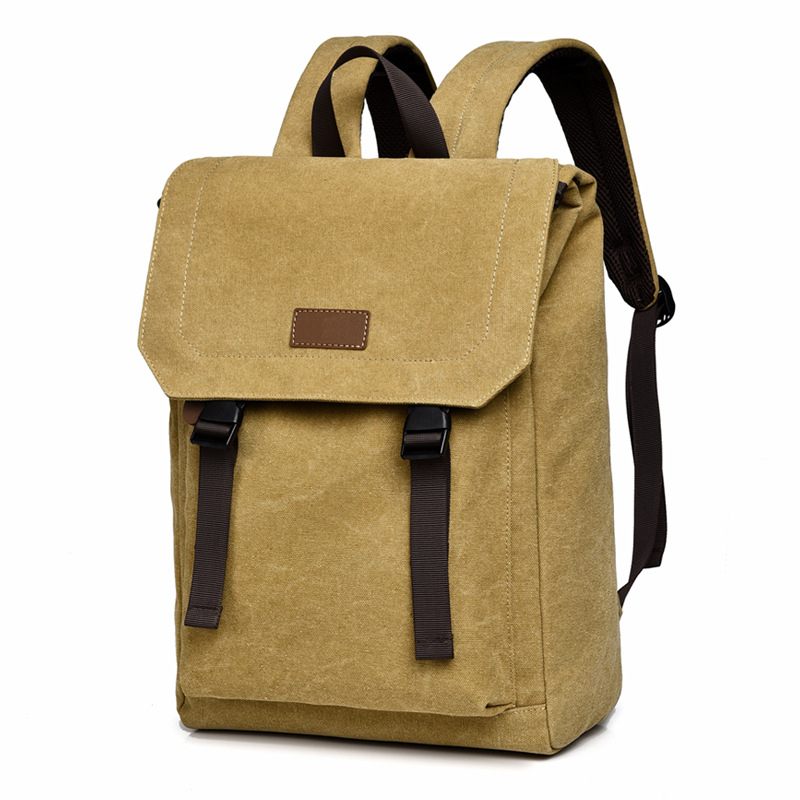 Schoolbag Backpack American casual computer bag Large capacity canvas commuter retro men's backpack 2025s hot
