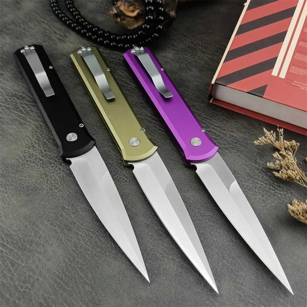 920 Godfather Folding Knife 4 Bead Explosion Flat Blade Aluminum Handle Assisted Open EDC Outdoor Pocket Camping Hunting Tool Y250329