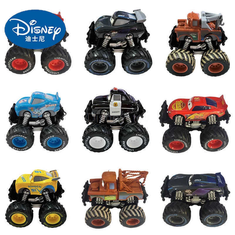 Disney Pixar Big Wheel Off Road Metal Car Lightning McQueen Sheriff Black Storm Jackson Cruz Toy Childrens Christmas Gift Y240331