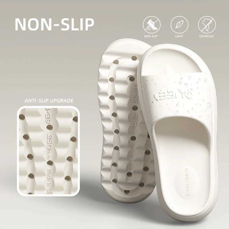 New Arrival Fashion womens slippers 6cm thick sole pressure distribution soft and comfortable bouncing beach sandals anti slip and lightweight shoes T