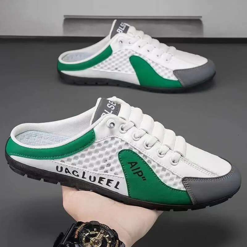 Designer Shoes 2025 Summer New Half Split Soft Bottom Casual Breathable Comfortable Sports Shoes Men's Casual Shoes Bean Shoes Men's Sports 