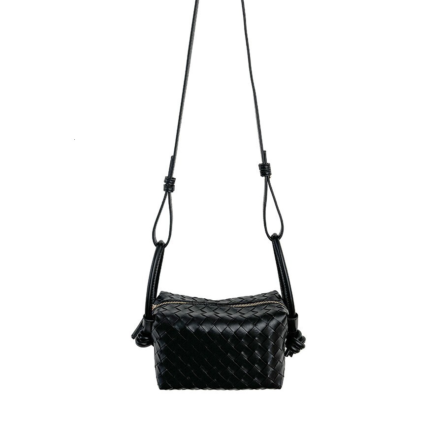 2025 New Braided Designer Bag Women's Single Shoulder Crossbody PU Leather Small Square Bag Commuter Dual Use