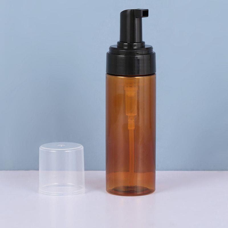 Wholesale 150ml Empty Amber Plastic Foaming Bottle Soap Dispenser Container Foam-soap-Dispense Foam lotion Pump bottles brown tube Cuxlj