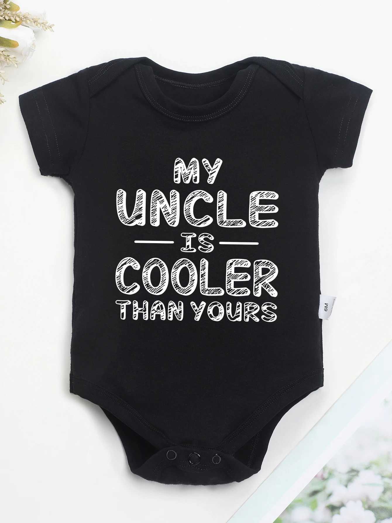 Cute newborn gift cotton baby boy and girl. My uncles clothes are cooler than your prints Z250331