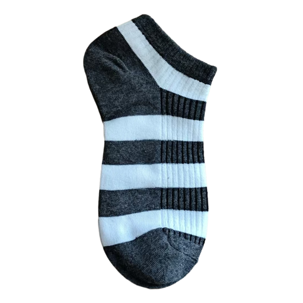 Colorful wide striped women's boat socks are made of soft and comfortable cotton material suitable for women's summer wear A pack of 5 pairs