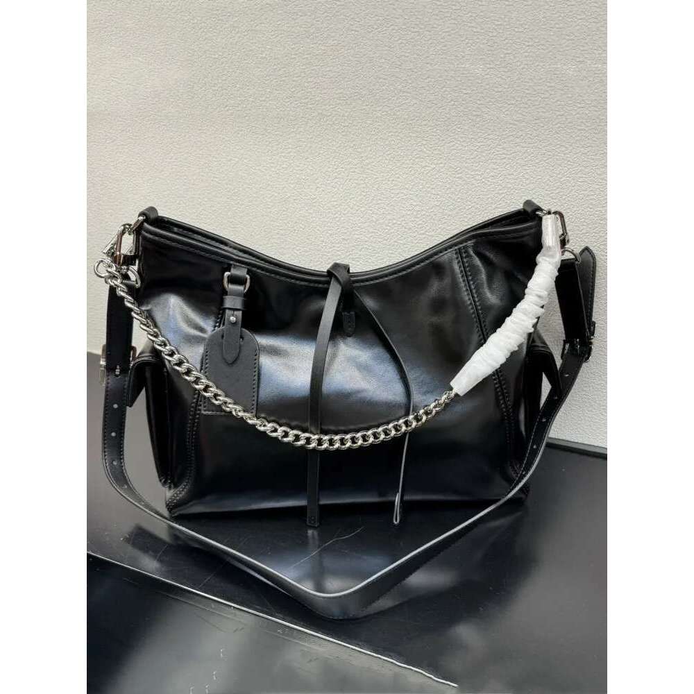 Women's Bags Office Ladies Cowskin Casual Genuine Leather Handbag New Fashion Chain Single Shoulder Bag Women Crossbody Bags