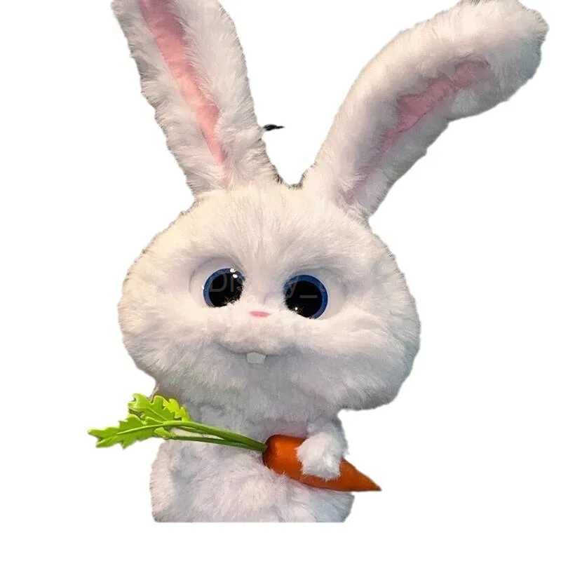 Disney Toy Disney pets secret lives cute rabbits plush carrots moving ears cartoon dolls room decorations birthdays Christmas gifts