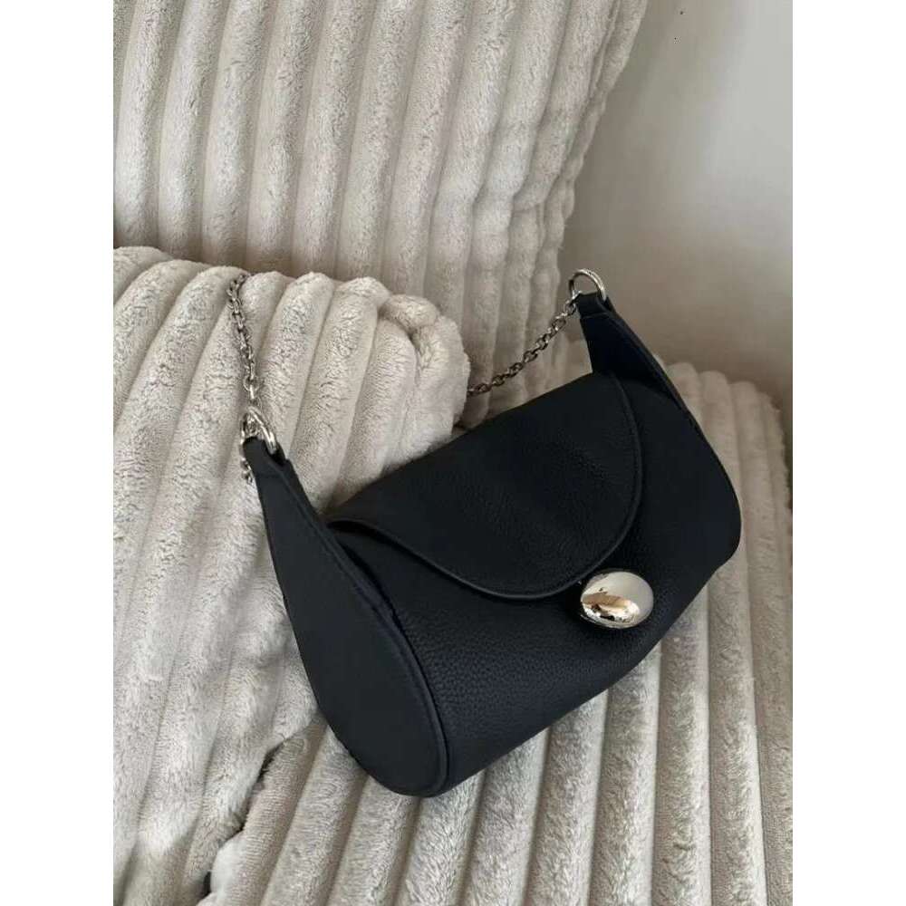 Women's Bags Women New Cowhide Genuine Leather Chain Shoulder Elegant Ladies Party Flap Underarm Bags Designer Small Pouch Crossbody Bag