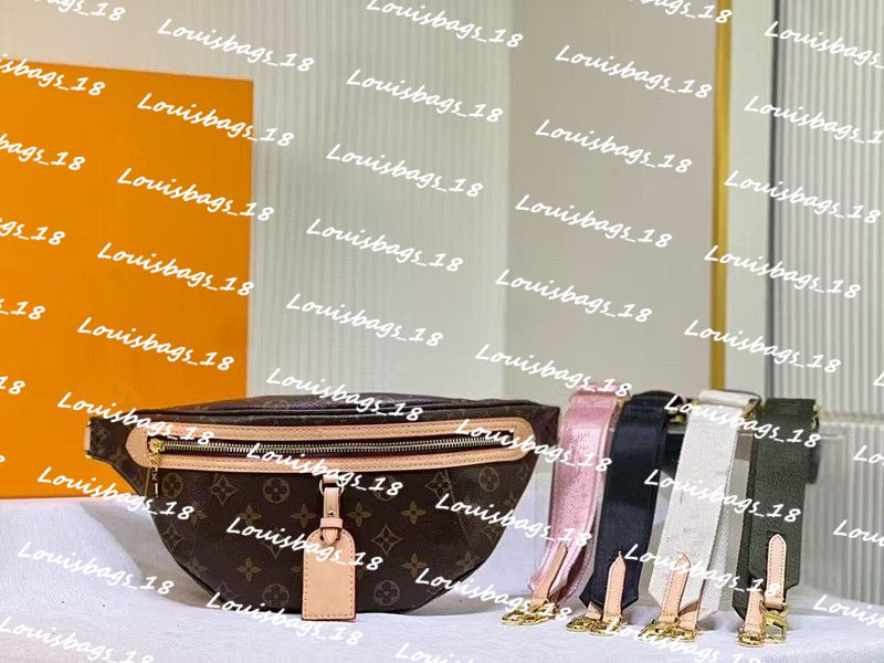 2025 Mini Bumbag Designer Waist Bag Fanny pack Brown Flower Mens Bags Leather Crossbody Purses Messenger bum bag Men Leather Handbag Fashion Wallet 82335