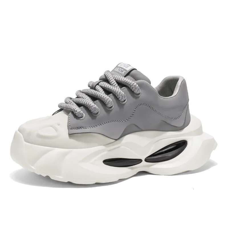 Designer Shoes Thick Soled Sports Shoes Men's Designer Soft Soled Sports Fashion Leisure High Quality Leather Shoes Bread Shoes Height Raising Pl