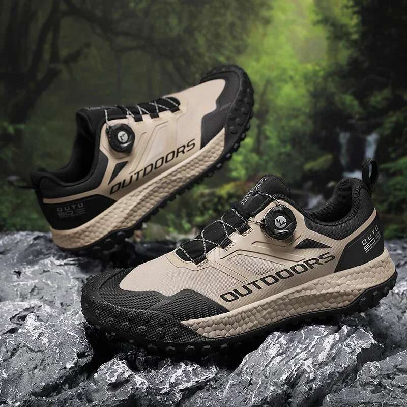 Light Luxury Designer Shoes New Brand Men's Strapless Training Shoes Waterproof Anti Slip Lightweight Wear-resistant Hiking Sports Shoes Men'