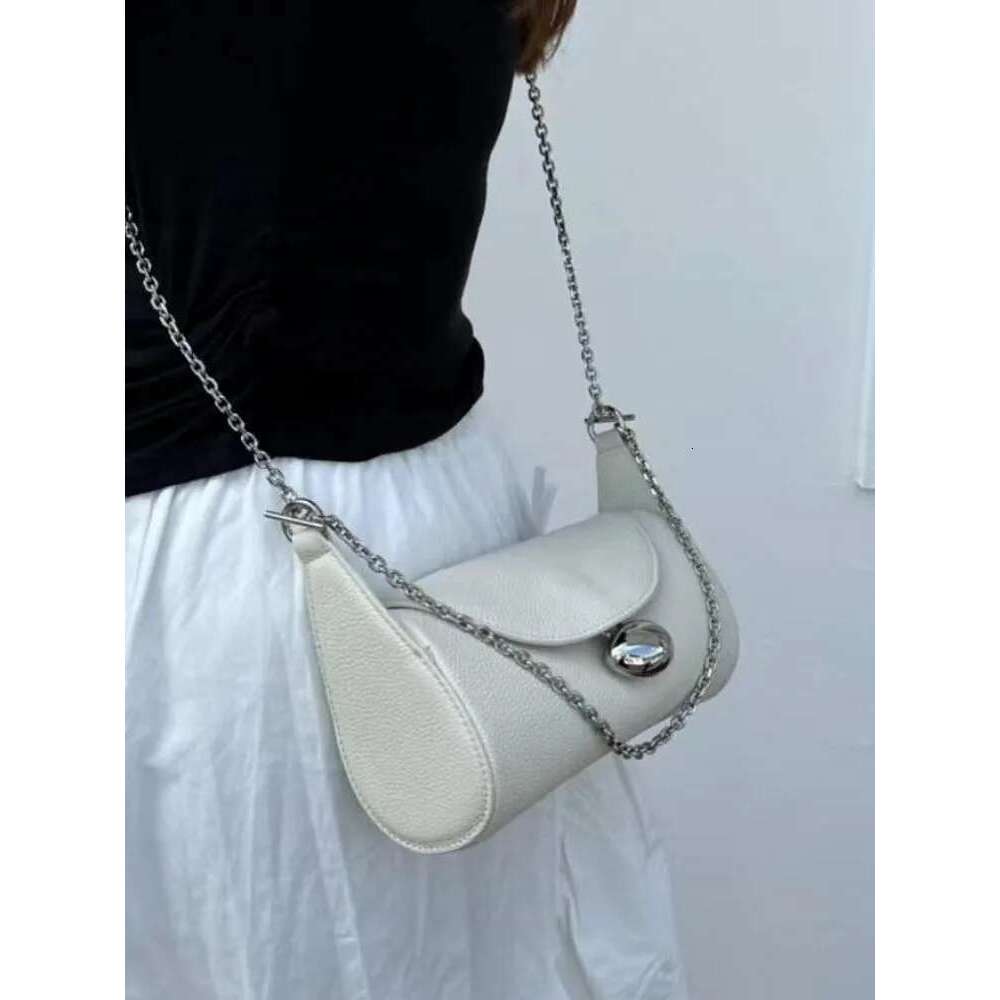 Women's Bags Women New Cowhide Genuine Leather Chain Shoulder Elegant Ladies Party Flap Underarm Bags Designer Small Pouch Crossbody Bag