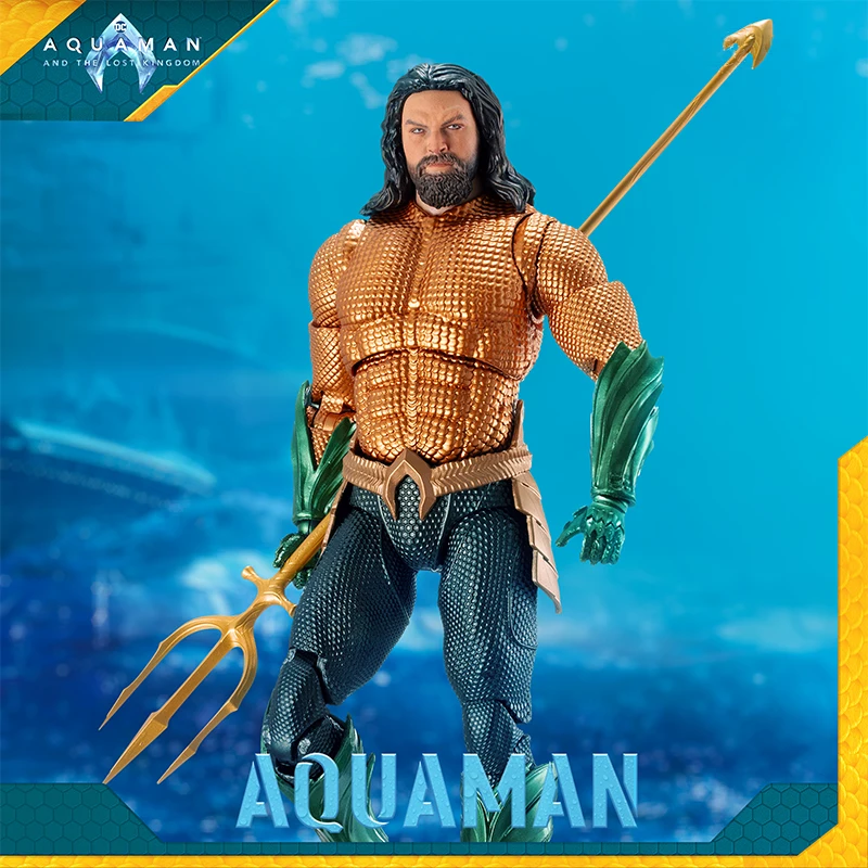 Action Figures Toy Fondjoy Toys Aquaman Model 1/9 Scale Action Figure Authentic DC Movie Aquaman Role Action Model Collectible Toy in Stock Boy Birthd