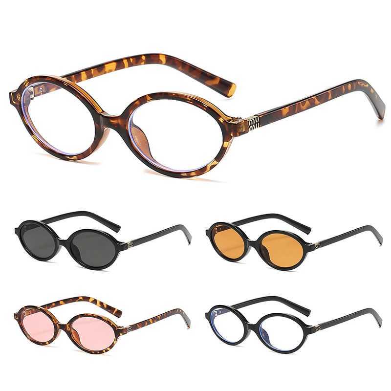 Vintage Sexy Small Oval Womens Sunglasses 2024 New Fashion Leopard Brown Hot Sun Glasses Female Retro Colorful Shade EyeglassC250411