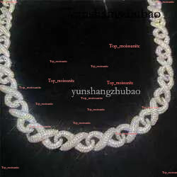 Moissanite k Full Iced Out Classic Box Clasp Fine Hip Hop Men Jewelry Cuban Necklace Chain Free delivery to your doorstep