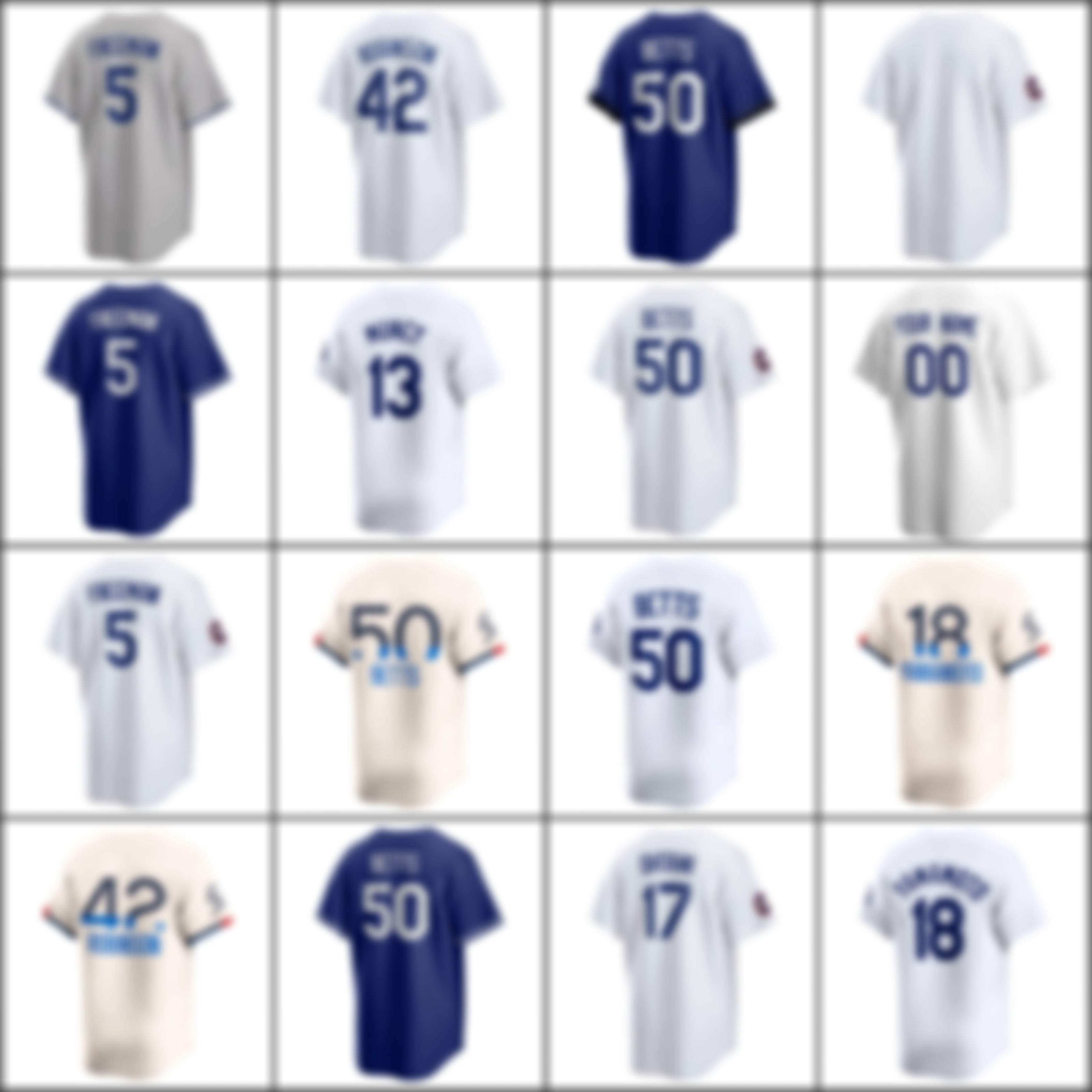 Los Angeles''Dodgers''Shohei 17 Ohtani Mookie 50 Betts Freddie 5 Freeman Yoshinobu 18 Yamamoto Fernando 34 Valenzuela Men Women Youth Baseball Custom Jersey
