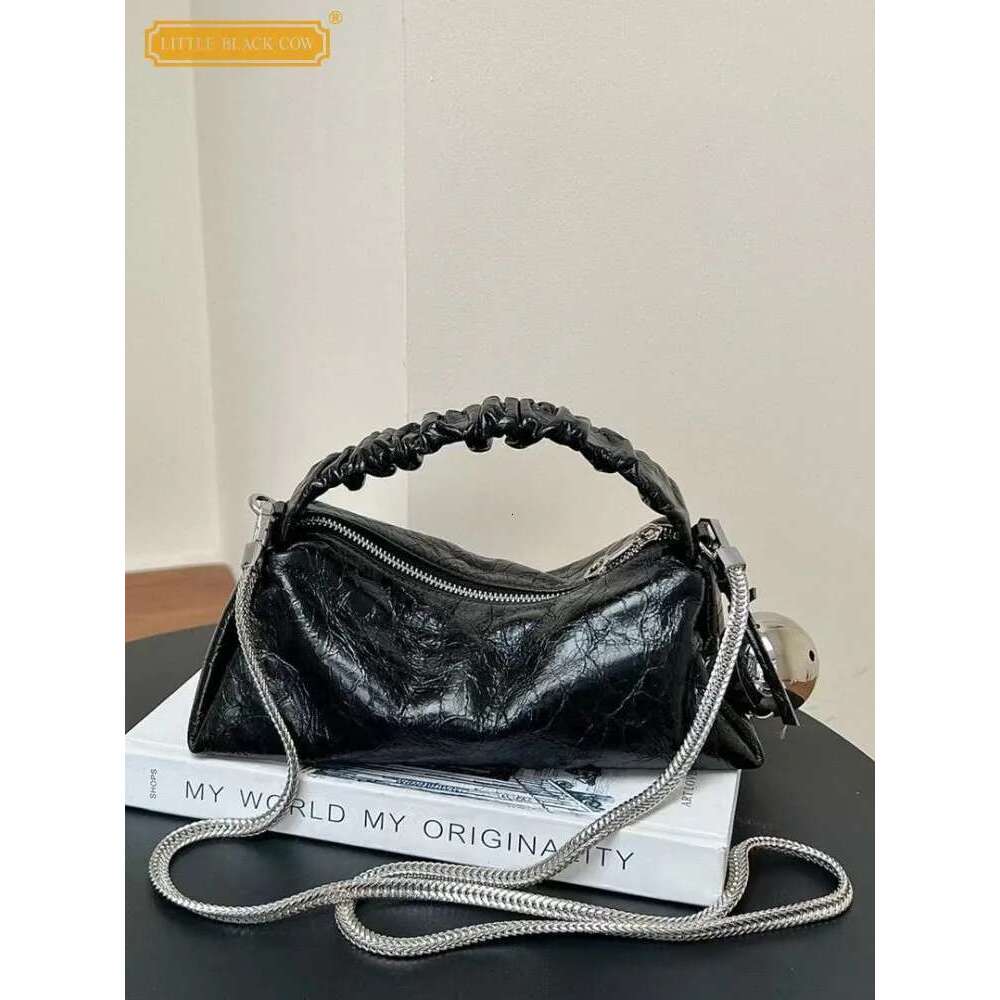 Women's Bags Women Design Genuine Leather Bag Fashion Zipper Casual Tote Handbag Chain Single Shoulder Summer New Ladies Crossbody Bags